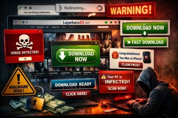 Layarkaca21 com: Hidden Dangers of Popups, Redirects, and Fake Download Buttons